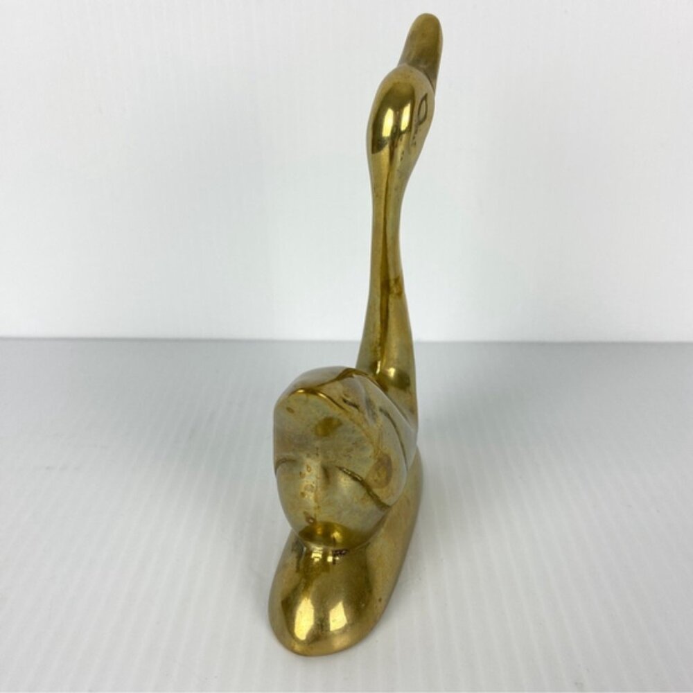 Brass Duck Ornament 3.5 X 5.5 inches Paperweight Decor - Picture 3 of 8